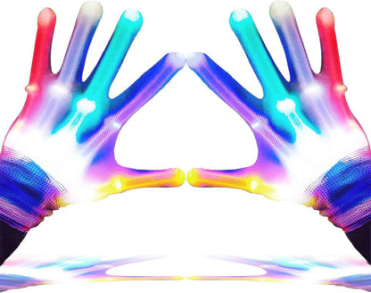 LumenGlow LED Gloves for Kids - Finger Light Gloves Safe Trick or Treat Costume Accessory for Boys and Girls Ages 3-12