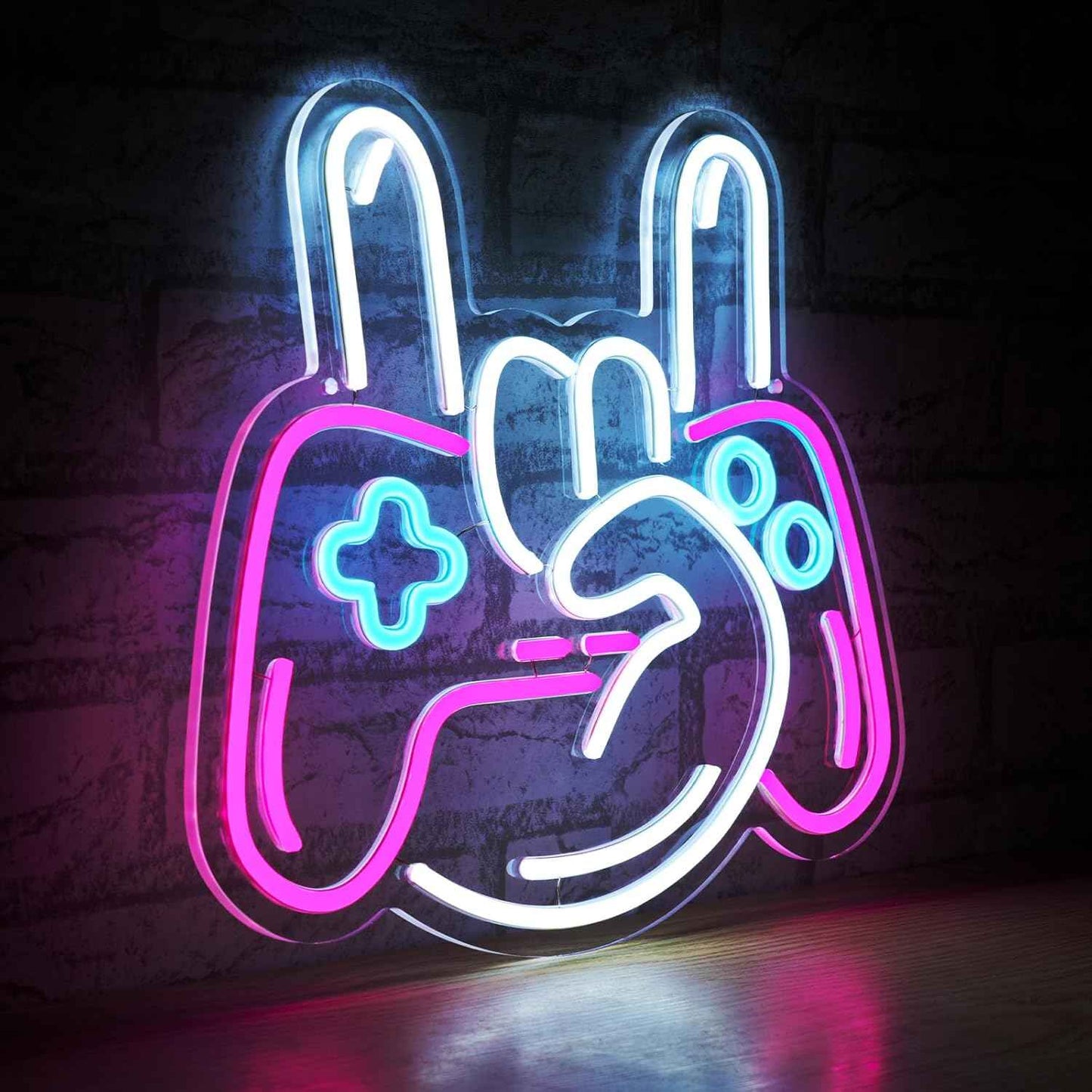 Oneneno Controller Shaped Neon Light – Low Heat 7W LED, No Fire Risk Decor for Shared Bedroom
