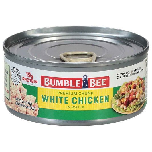 Bumble Bee Premium White Chicken Chunk in Water 5 oz Can – Single-Ingredient Protein for Clutter-Free Pantries