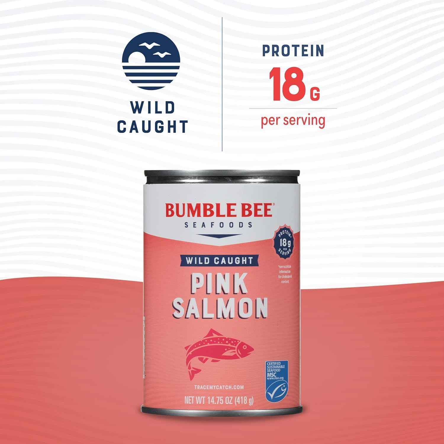 Bumble Bee Wild Pink Salmon – Quick Office Lunch Protein for Focused Workday Meal Prep
