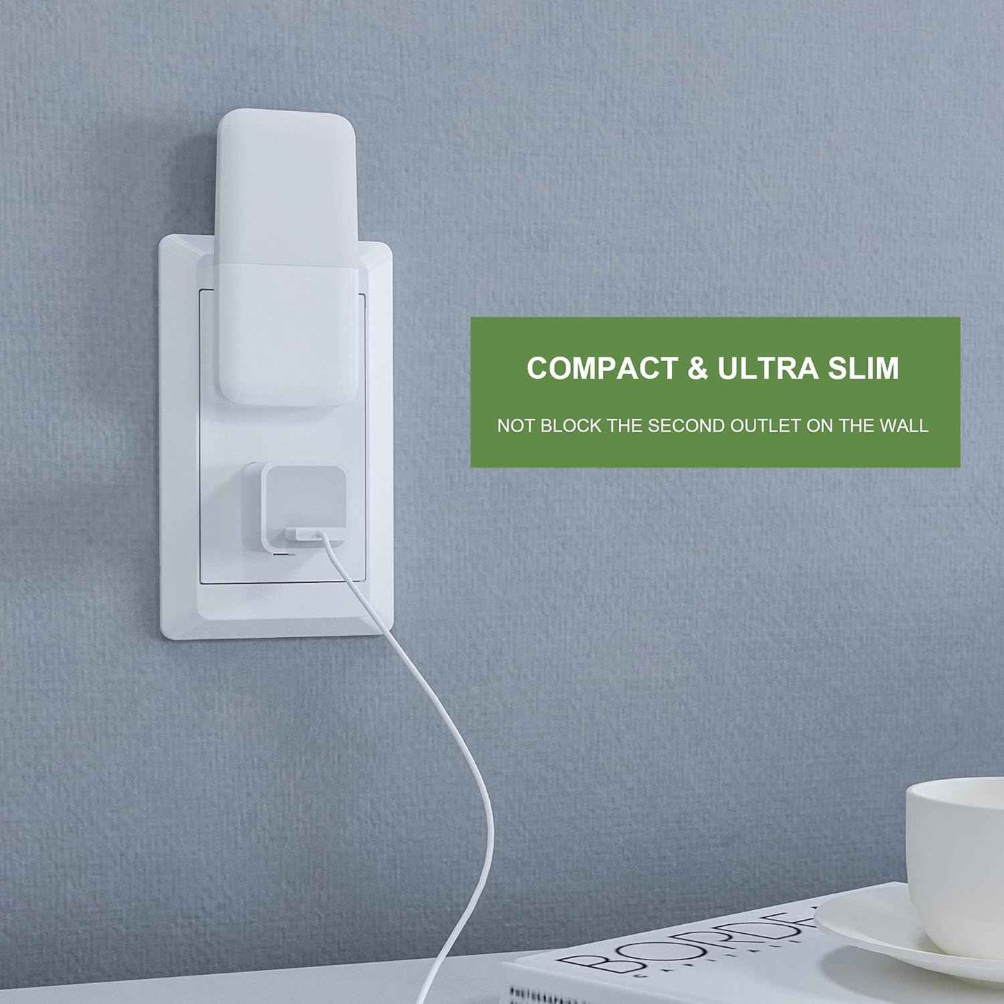 MAZ-TEK Plug in Night Light for Nursery, Warm White LED with Dusk to Dawn Sensor 6 Pack