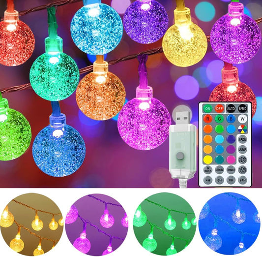 50 ft string with 75 led globe bulbs (also available in 20 ft variant)