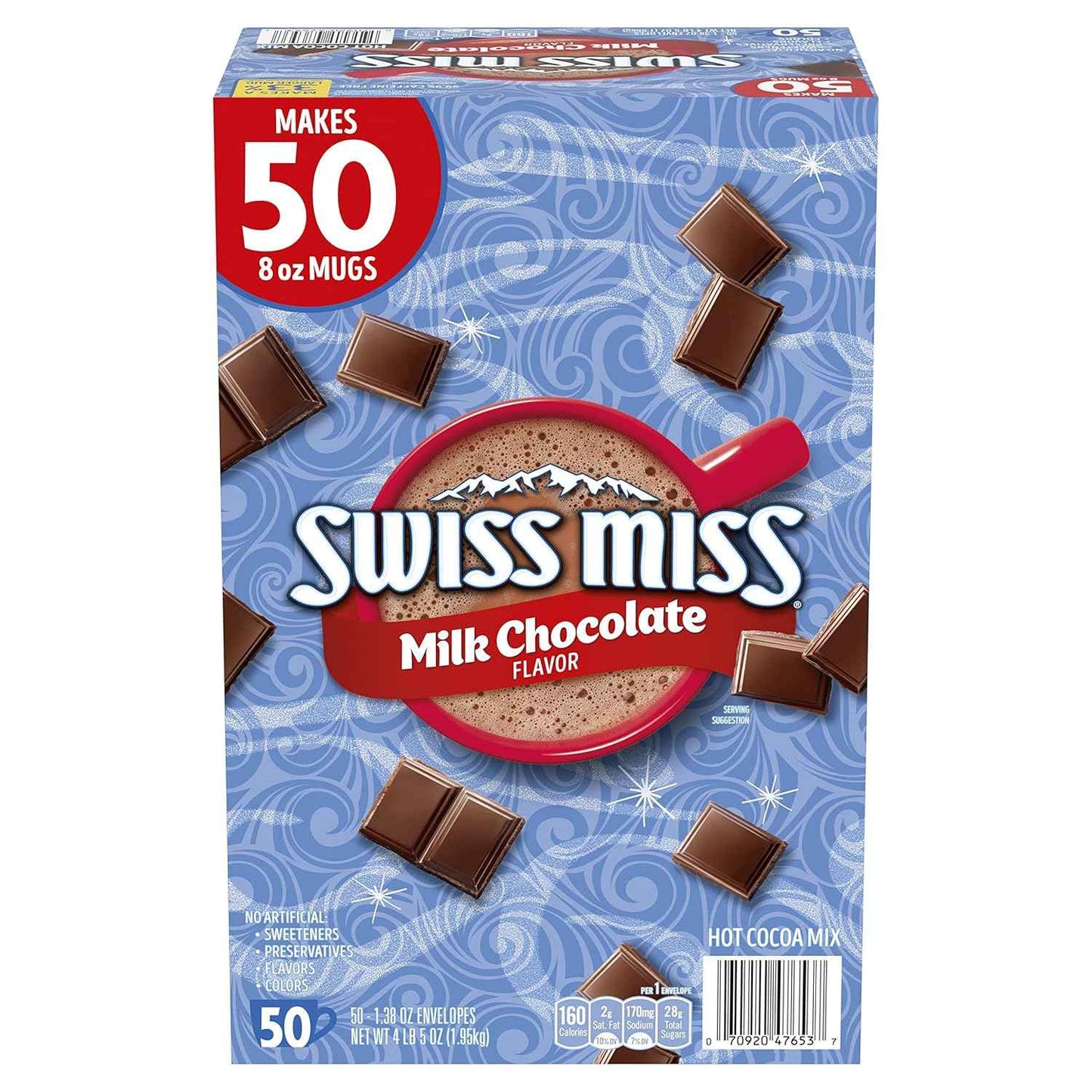 Swiss Miss Hot Cocoa Packets – Warming Bedtime Ritual Drink for Stress Relief and Quiet Wind-Down Moments, Bulk 50 Count