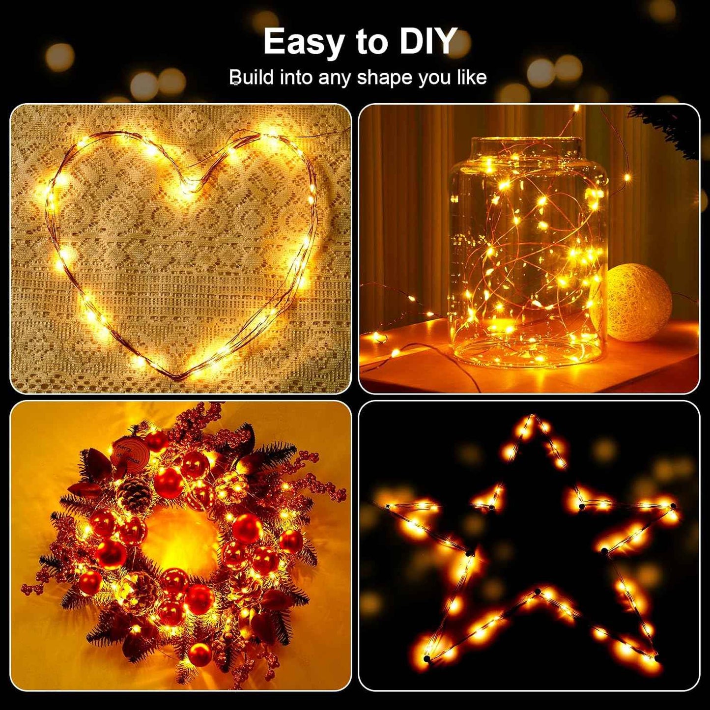 Aurora Glow Battery Fairy Lights – Thoughtful Housewarming Gift for Her, Warm White Twinkle String Lights with Timer
