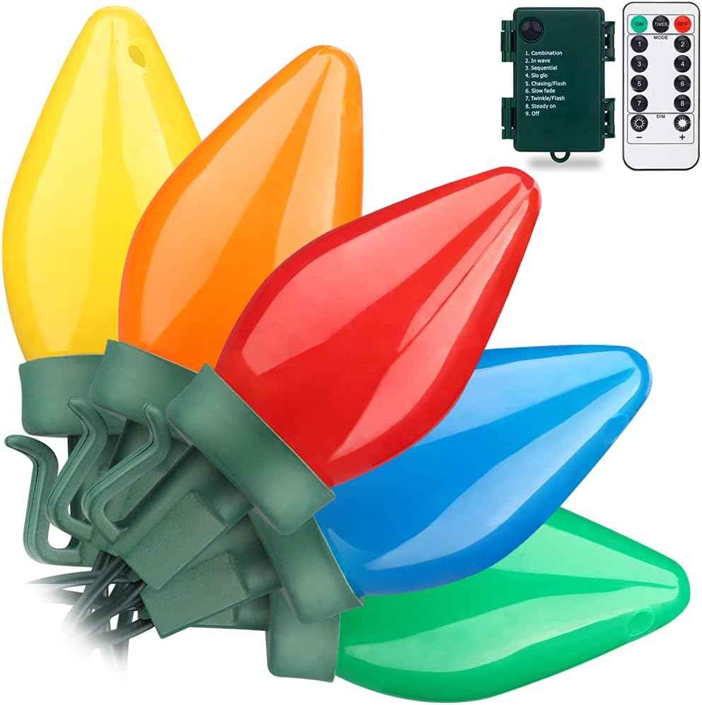 LumioGlow Kids Room Lights - Shatterproof C7 String for Nursery and Playroom Decor