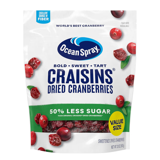 50% reduced sugar formulation versus original craisins