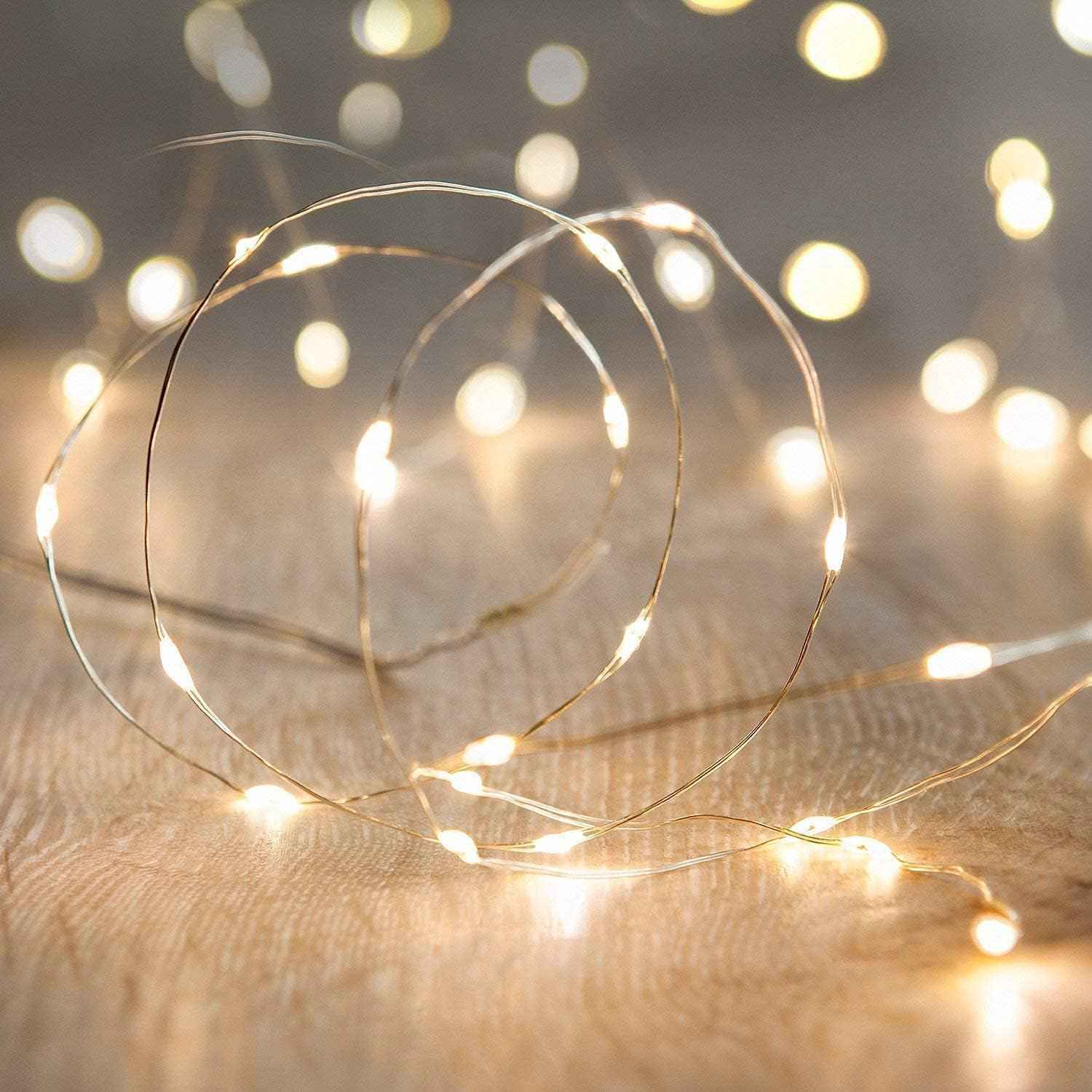 ANJAYLIA Battery Operated Fairy Lights – IPX4 Waterproof Patio and Balcony Railing Lighting for Outdoor Dining