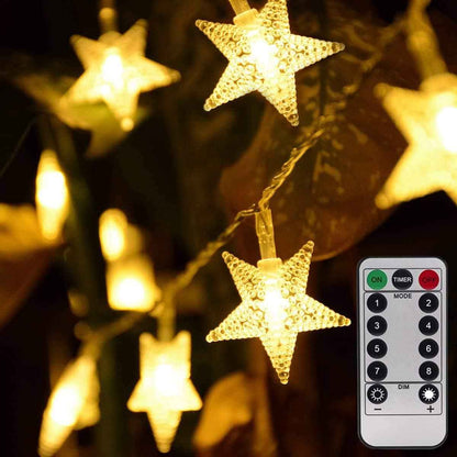 Homeleo Star String Lights, Cozy Housewarming & Birthday Gift for Her, Battery LED Fairy Lights with Remote