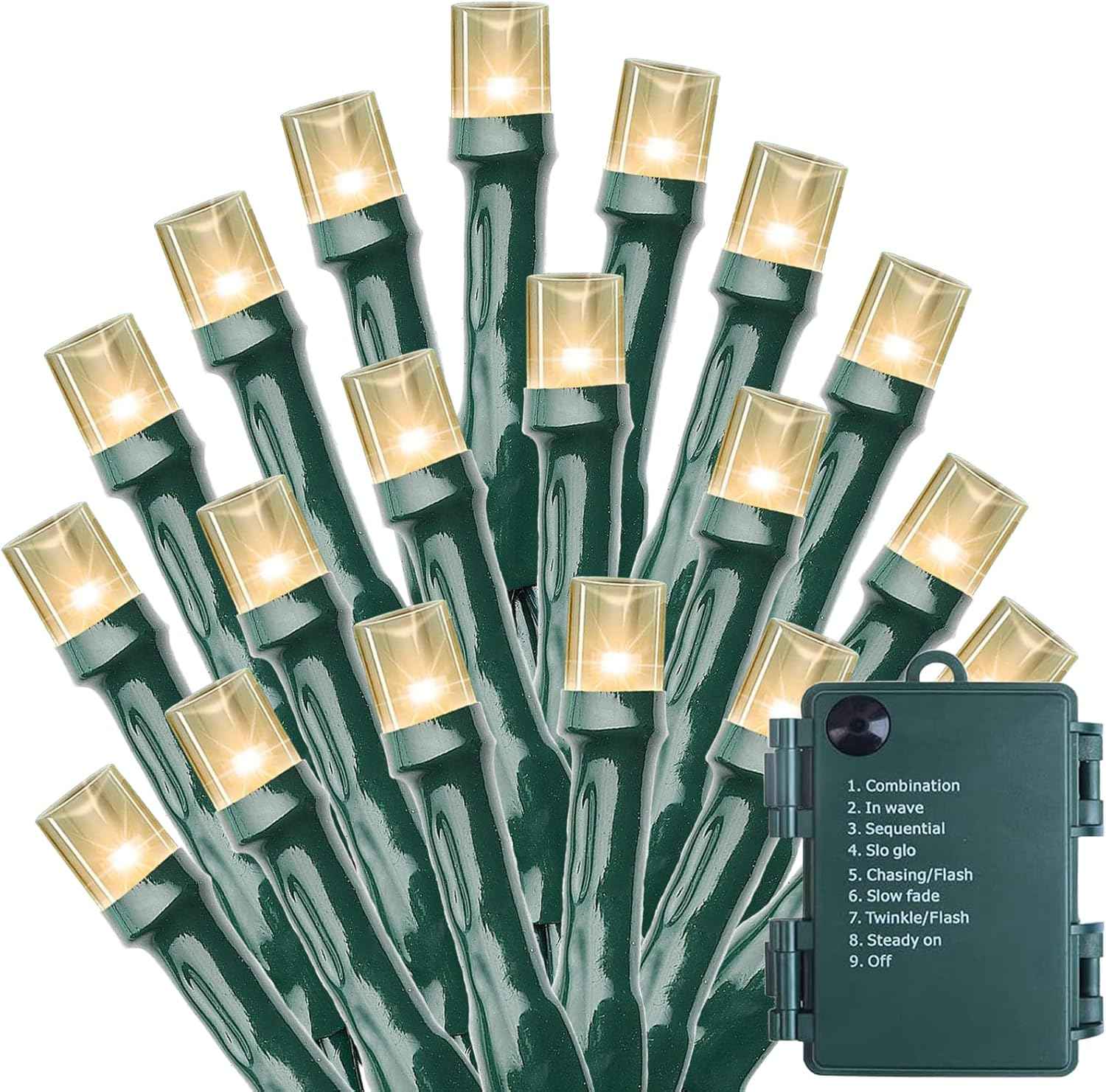 Brightever Battery LED String Lights – Flameless Night Light for Bedside and Hallways