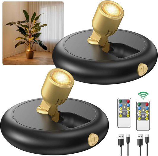 LUMIORA Rechargeable Mini Spotlight for Housewarmings, Thoughtful Gift for Plant Lovers and Gallery Wall Collectors