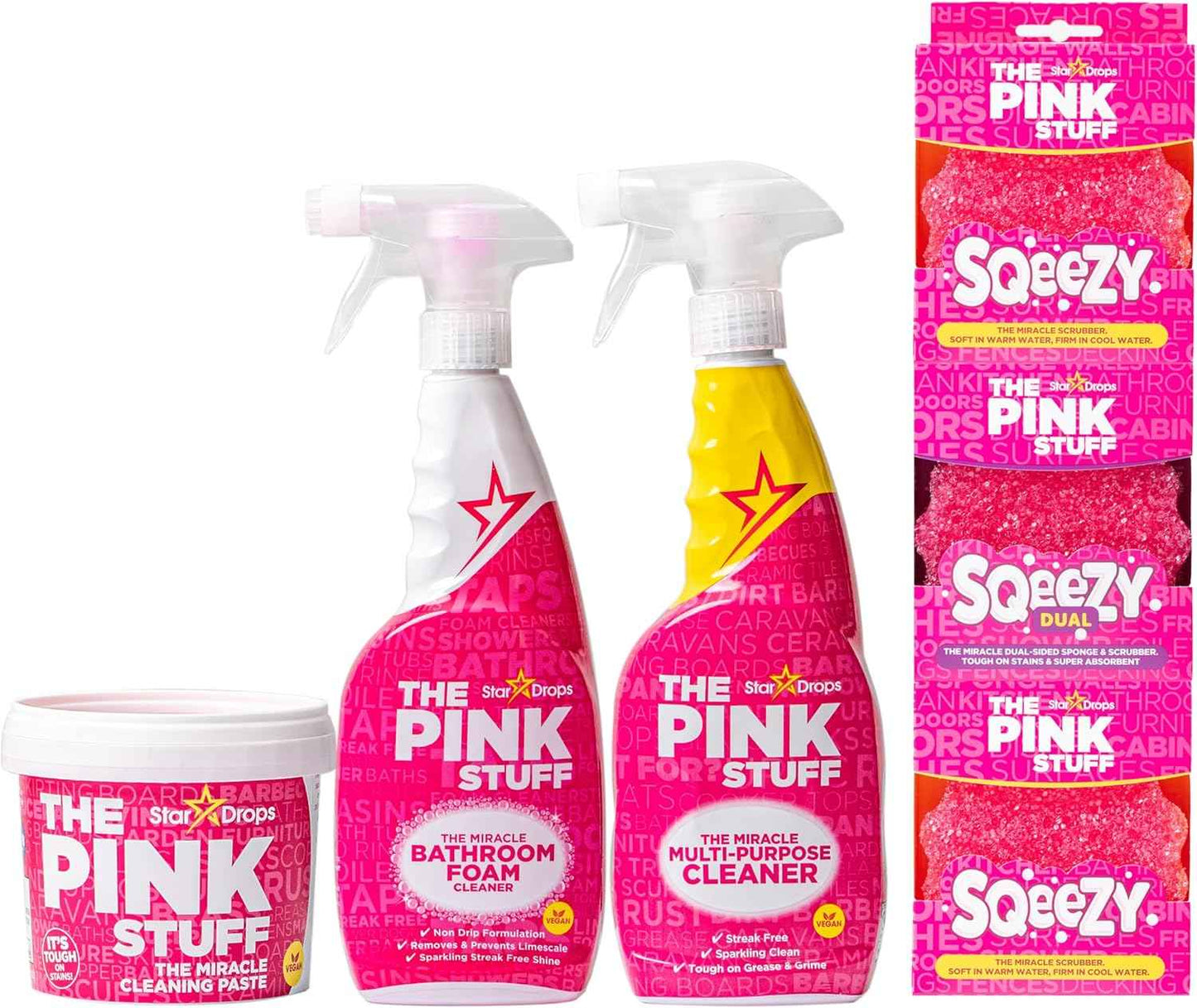 Stardrops – The Pink Stuff Ultimate Cleaning Pack – Housewarming Gift for New Homeowners, All-in-One Kitchen and Bathroom Bundle