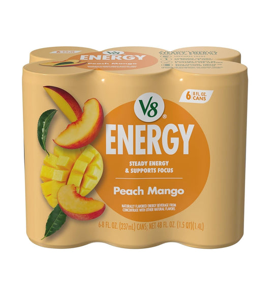 V8_+Energy_Peach_Mango_Energy_Drink,_8_fl_oz_Can_(Pack_of_6)