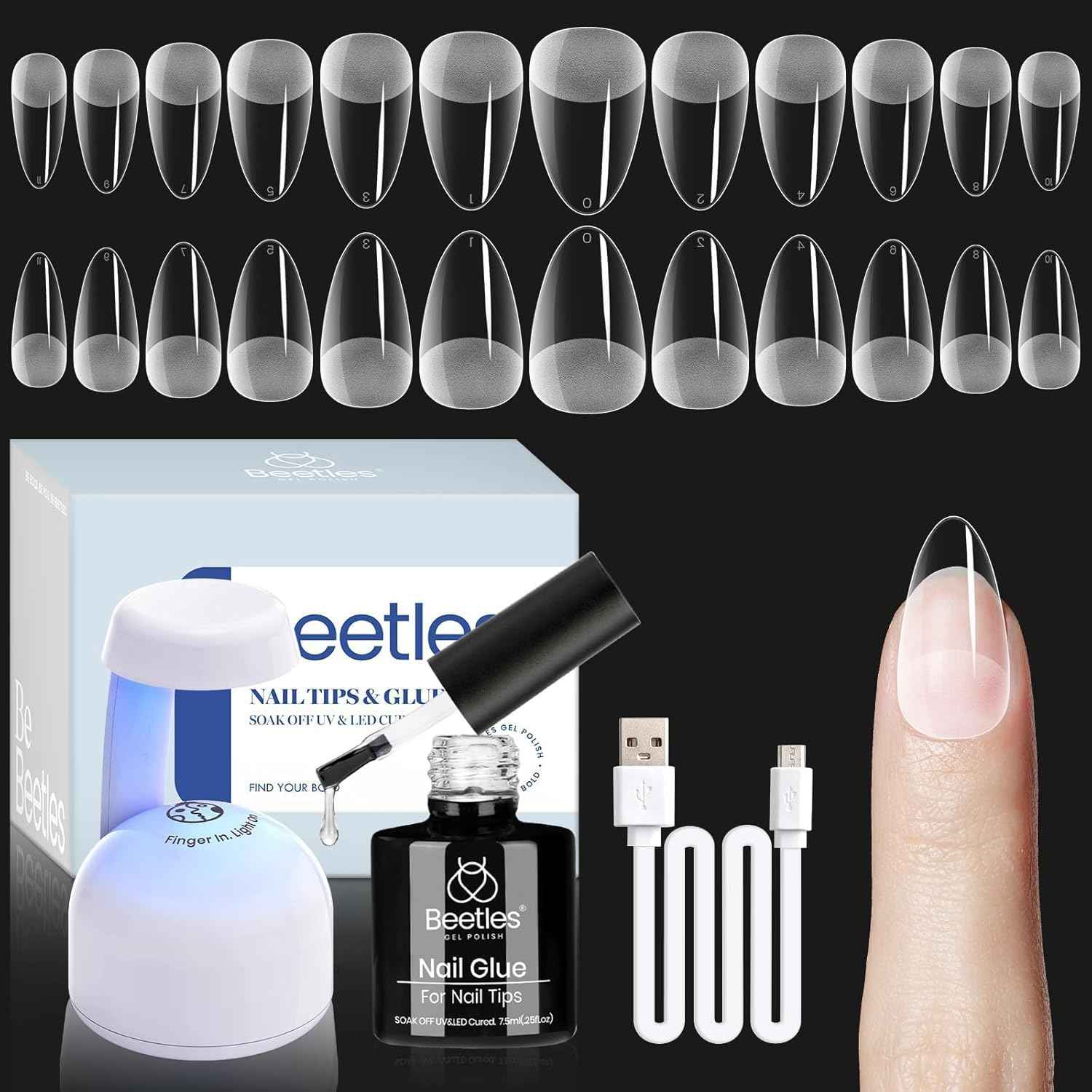 Beetles Gel Nail Kit Etch-X – Tween Birthday Gift, USB-Powered Manicure Set for Sleepover Parties