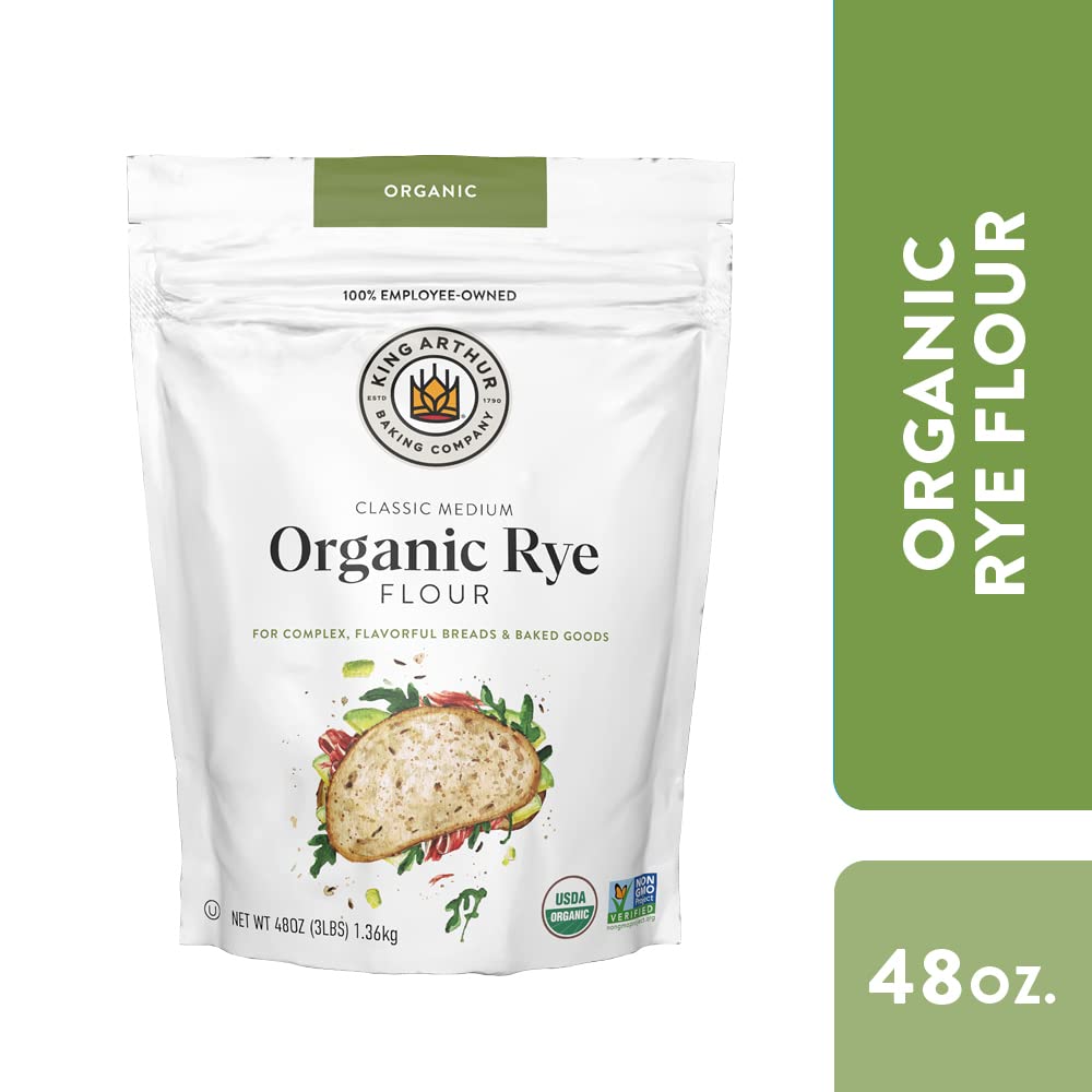 King_Arthur_Baking_Organic_Medium_Rye_Flour_-_3_lbs_for_Complex_Flavorful_Breads_&_Baked_Goods_-_100%_US_Grown_&_Milled_-_Non-GMO_Project_Verified_-_Robust_Flavor_for_Rye_Bread,_Cookies_&_More