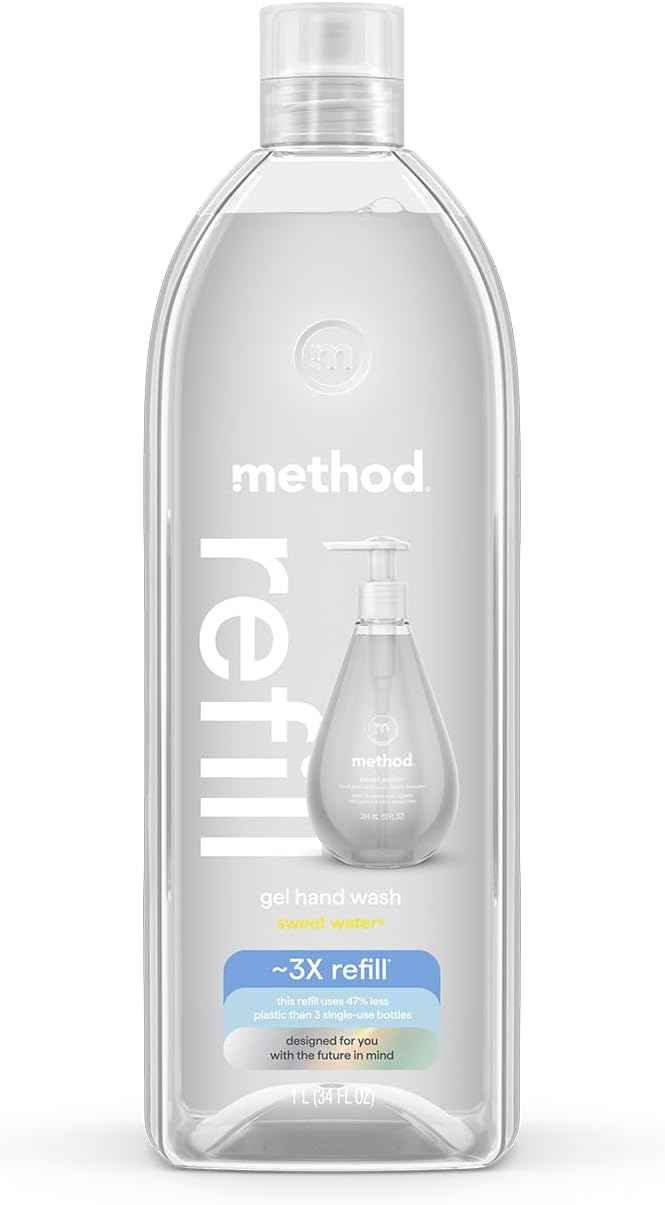 Method Gel Hand Soap, Refill, Sweet Water, 34 oz (Packaging May Vary)