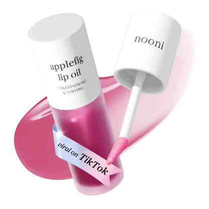 NOONI Korean Lip Oil | Long-Lasting, Moisturizing, Plumping, Revitalizing for Dry Lips, Waterproof, No Peel Off, Korean Tint, Hydrating Lip Stain, Nourishing Crystal Clear, 0.12 FL Oz