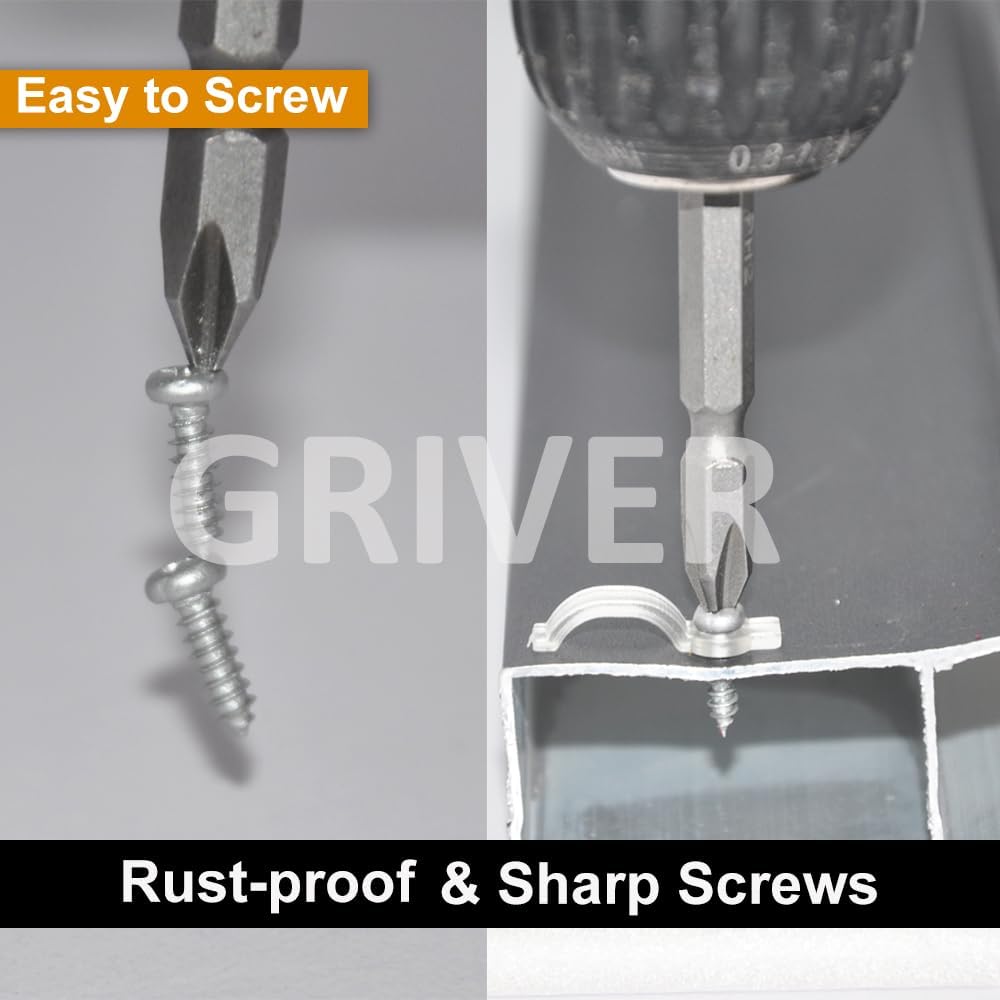 100_Pack_Strip_Light_Mounting_Brackets,Fixing_Clips,One-Side_Fixing,100_Screws_Included_(Ideal_for_10mm_Wide_Waterproof_Strip_Lights)