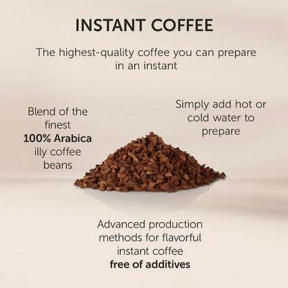 illy_Instant_Coffee-_100%_Arabica_Coffee_–_Classico_Medium_Roast_-_Notes_Of_Caramel,_Orange_Blossom_&_Jasmine_-_Easy_Preparation_-_Convenient_Coffee_Instant_Format_-_Roasted_In_Italy_–_3.3_Ounce