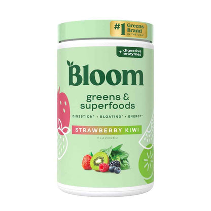 Bloom Nutrition Superfood Greens Powder, Digestive Enzymes with Probiotics and Prebiotics, Gut Health, Bloating Relief for Women, Chlorella, Green Juice Mix with Beet Root Powder