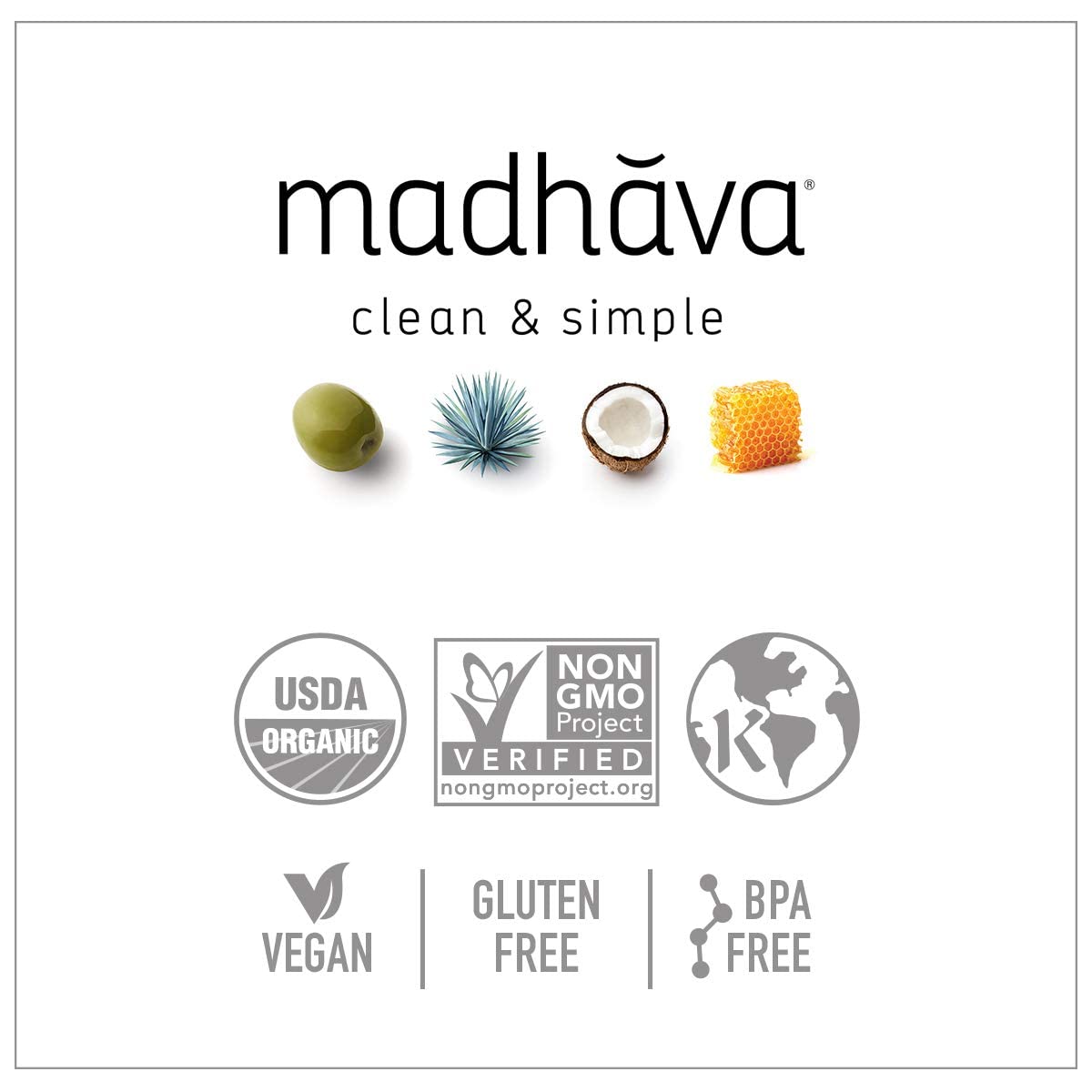 MADHAVA_Organic_Light_Agave,_100%_Pure_Blue_Nectar_|_Sugar_Alternative_|_Vegan_|_Non_GMO_|_Natural_Liquid_Sweetener,_46_Oz._(Pack_of_2)