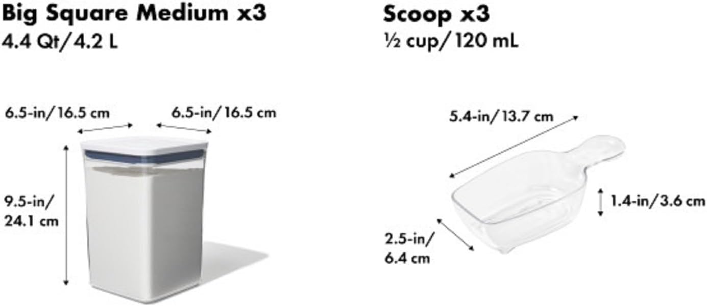 OXO_New_Good_Grips_6‑Piece_POP_Container_Bulk_Set,_Stackable_with_Attached_½_Cup_Scoops,_Panty_Organization_and_Storage