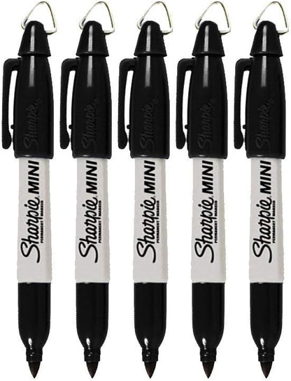 Sharpie_Mini_Permanent_Markers_with_Golf_Keychain_Clips,_Fine_Point,_Black_Ink,_Pack_of_5