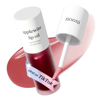 NOONI Korean Lip Oil | Long-Lasting, Moisturizing, Plumping, Revitalizing for Dry Lips, Waterproof, No Peel Off, Korean Tint, Hydrating Lip Stain, Nourishing Crystal Clear, 0.12 FL Oz