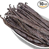 10 Madagascar Vanilla Beans Grade A Whole Vanilla Pods for Vanilla Extract and Baking