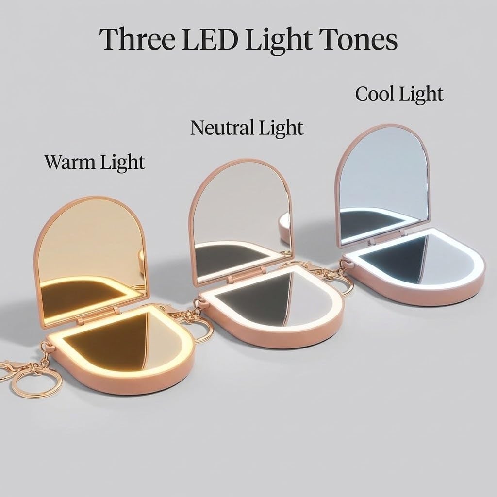 Kitsch_Compact_Mirror_Keychain_–_Travel_Makeup_Mirror_with_Lights,_Small_Lighted_Dual-Magnification_Pocket_Mirrors,_USB-Rechargeable,_Ideal_for_Your_Touch-Ups_While_On_Travel_–_Terracotta
