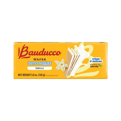 Bauducco Vanilla Wafer Cookies - Sugar Free Delicious &amp;amp; Crispy Wafers- 0g of added sugar - 3 Creamy Layers - Great for Snacks &amp;amp; Dessert - No Artificial Flavors, 5oz (Pack of 1)