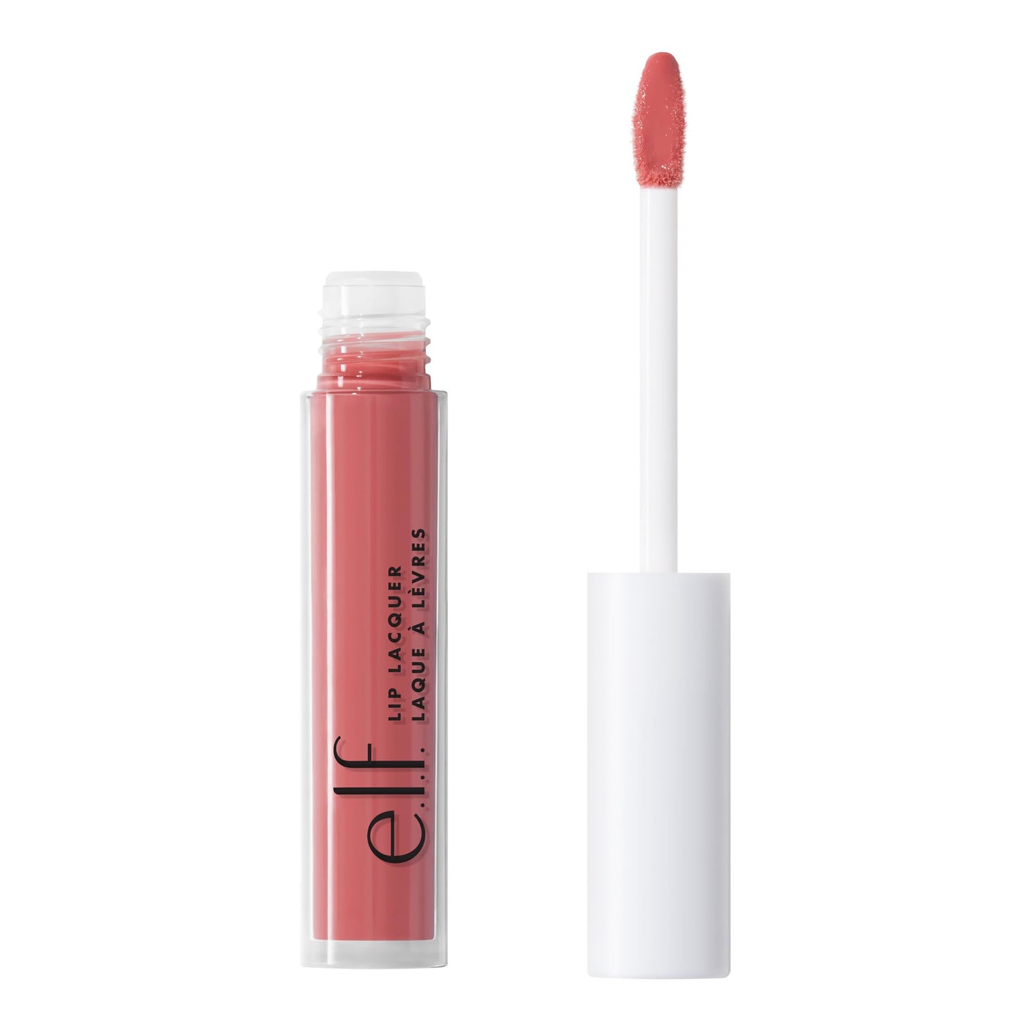 e.l.f. Lip Lacquer, Nourishing, Non-Sticky Ultra-Shine Lip Gloss With Sheer Color, Infused With Vitamins A &amp;amp; E, Vegan &amp;amp; Cruelty-Free, Wild Rose