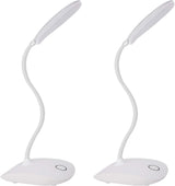 DEEPLITE LED Desk Lamp with Flexible Gooseneck 3 Level Brightness, Battery Operated Table Lamp 5W Touch Control,Compact Portable lamp for Dorm Study Office Bedroom,Eye-Caring and Energy Saving
