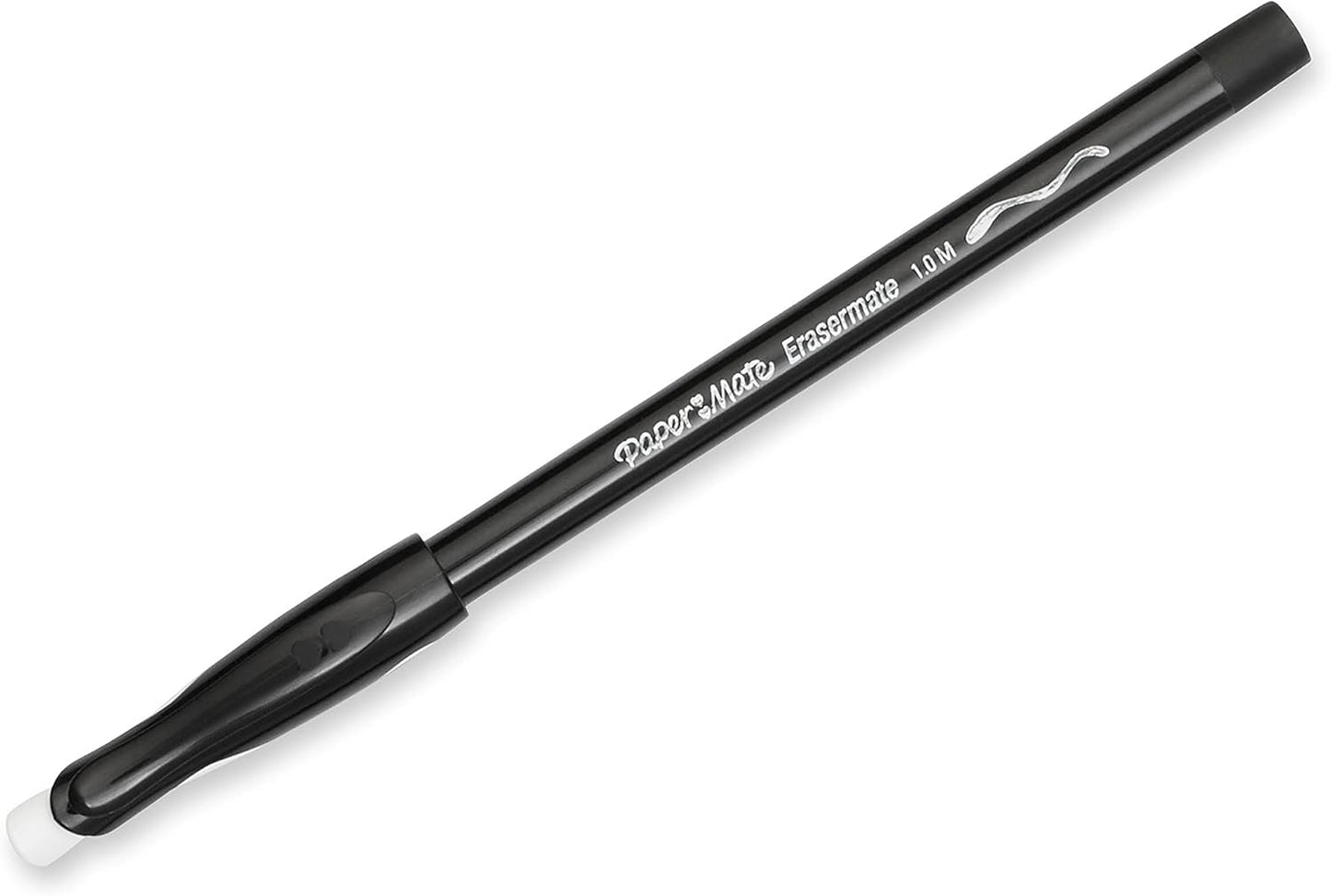 Paper_Mate_EraserMate_Erasable_Pen,_Medium_Point,_Black,_Box_of_12