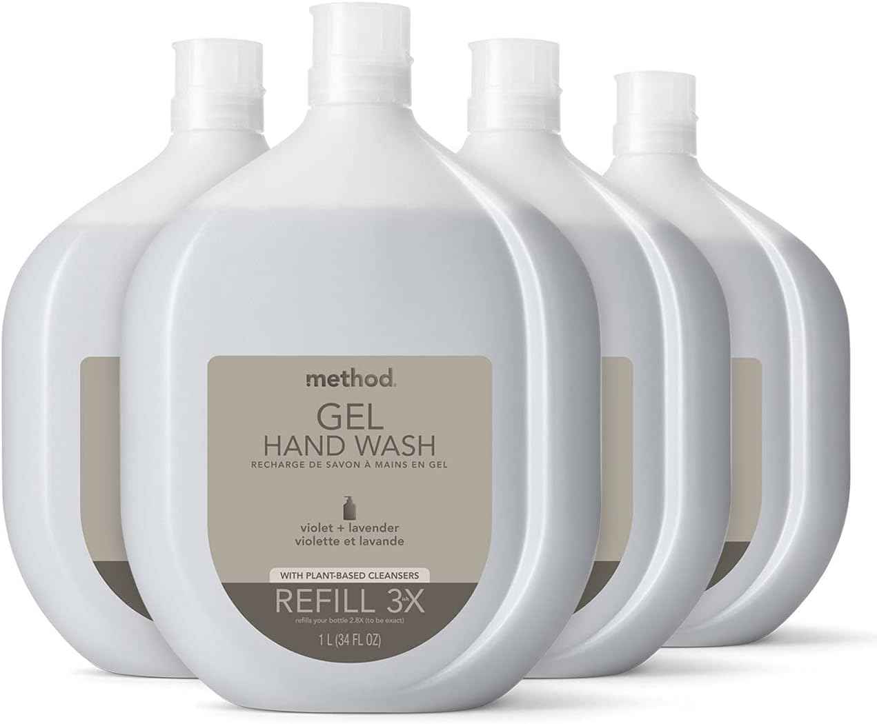 Method Gel Hand Soap, Reusable Black Aluminum Bottle, 12 oz
