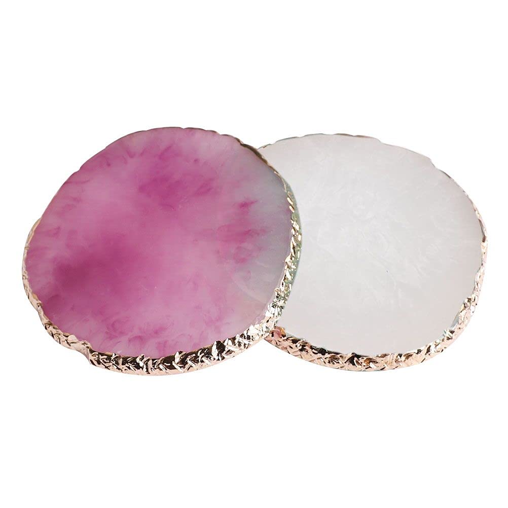 2 Pcs Resin Nail Art Palette, Nails Art Painting Mixed Color Palettes Gold Edge Nail Holder Nails Art Display Board Easter Gifts for Women Easter Basket Stuffers