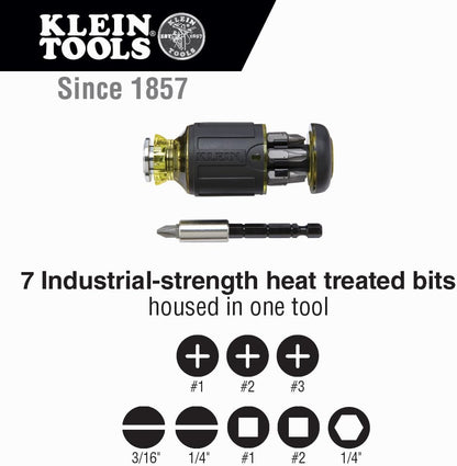 Klein_Tools_32308_Multi-bit_Stubby_Screwdriver,_Impact_Rated_8-in-1_Adjustable_Magnetic_Tool_with_Phillips,_Slotted,_Square_and_Nut_Driver