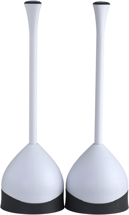 Clorox_Toilet_Plunger_with_Hideaway_Caddy,_Set_of_2_–_for_Bathroom_Organization_and_Storage,_Bathroom_Accessories,_Toilet_Unclogger,_with_Holder,_White
