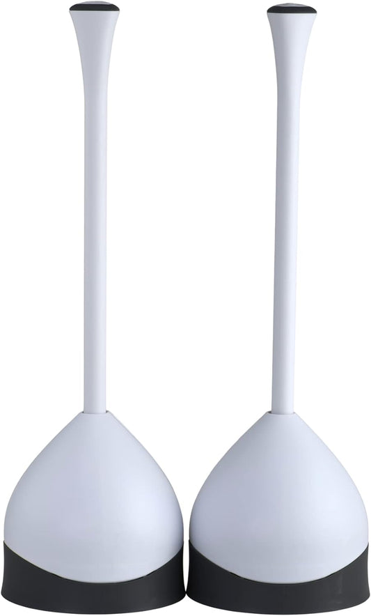 Clorox_Toilet_Plunger_with_Hideaway_Caddy,_Set_of_2_–_for_Bathroom_Organization_and_Storage,_Bathroom_Accessories,_Toilet_Unclogger,_with_Holder,_White