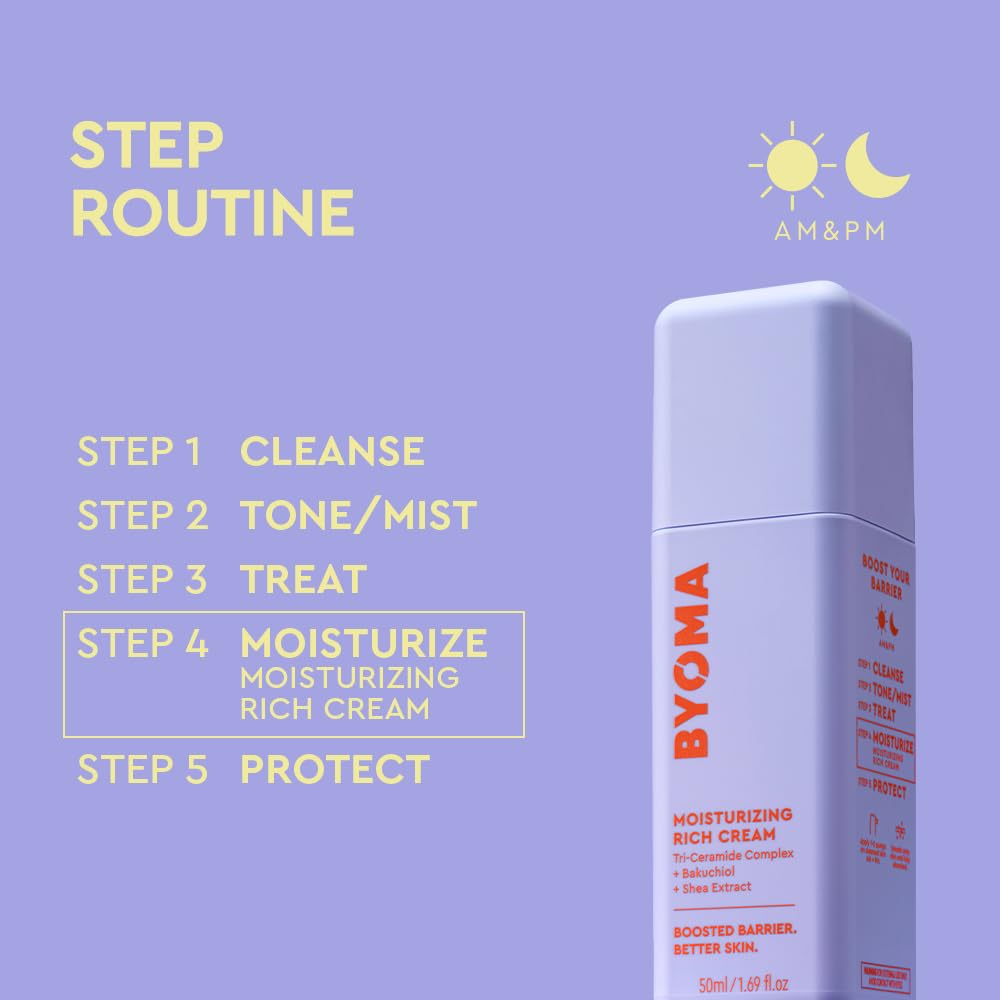 BYOMA_Moisturizing_Rich_Cream_-_Barrier_Repair_Cream_Face_Lotion_with_Bakuchiol_&_Shea_Extract_-_Ceramide_Face_Moisturizer_for_Dry_Skin_-_Anti_Wrinkle,_Alcohol_Free_Face_Moisturizer_-_1.69_fl.oz