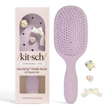 KitschPop™ Paddle Hairbrush for Women – Flexible Bristles Paddle Brush for Less Breakage, Scalp-Stimulating Detangler Hair Brush for Wet & Dry Hair, Customizable with KitschPop™ Charms