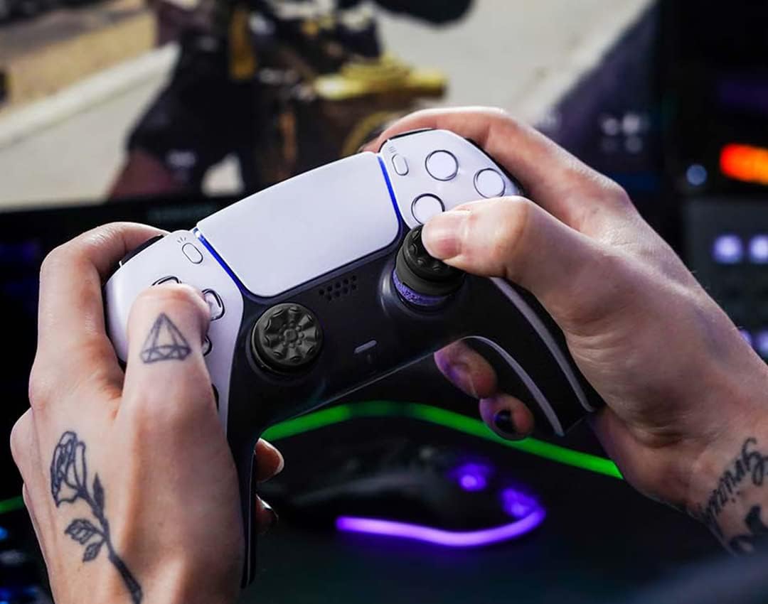 KontrolFreek_FPS_Freek_Galaxy_Black_for_PlayStation_4_(PS4)_and_PlayStation_5_(PS5)_|_Performance_Thumbsticks_|_1_High-Rise,_1_Mid-Rise_|_Black_(Limited_Edition)