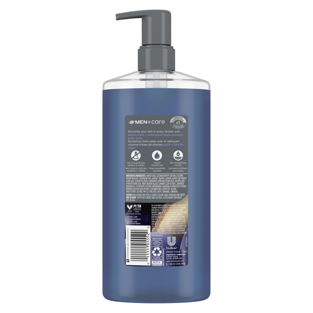 DOVE_MEN_Moisturizing_Body_Wash_|_#1_Dermatologist_Body_Wash_for_Men,_Sulfate_Free,_Paraben_Free,_&_Dye_Free_|_Blackcurrant_+_Cedarwood,_26oz