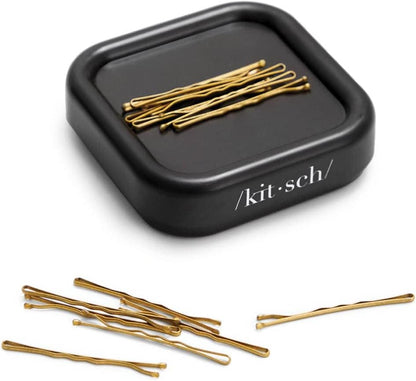Kitsch_Magnetic_Bobby_Pin_Holder_-_Cute_Stuff,_Strong_Magnetic_Pin_Holder_for_Desk_&_Vanity,_Securely_Holds_Metal_Hair_Clips,_Bobby_Pins_&_Paper_Clip_|_Ideal_Gifts_for_Women_-_Black,_1_Pc