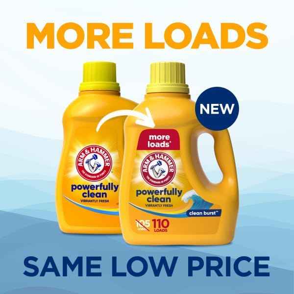 ARM & HAMMER Clean Burst, 110 Loads Liquid Laundry Detergent, 110 fl oz
