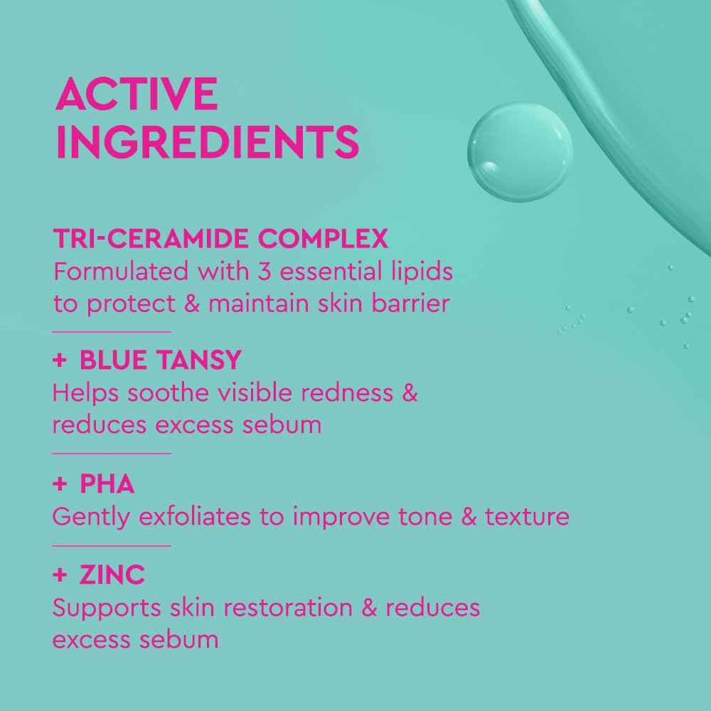 BYOMA Clarifying Serum - Barrier Repair Serum - Clarifying Facial Serum for Acne Prone Skin - Calming Face Serum with Ceramides, Blue Tansy, PHA & Zinc - Balanced & Healthy Skin - 1.01 fl. oz