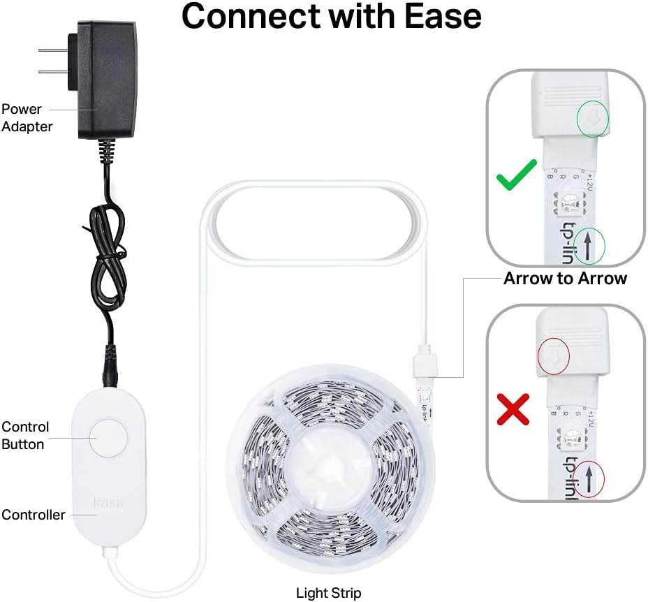 Kasa_Smart_LED_Light_Strip,_16.4ft/32.8ft(2_Rolls_of_16.4ft.)_WiFi_LED_Strip_Works_with_Alexa,_Google_Home,_SmartThings,_High_Brightness_with_16_Million_Colors,_RGB,_Grouping,_Adjustable_Length,_Up_to_25,000_Hours