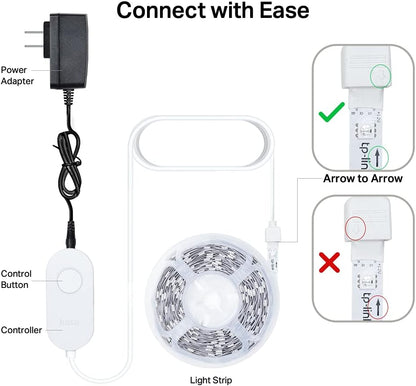 Kasa_Smart_LED_Light_Strip,_16.4ft/32.8ft(2_Rolls_of_16.4ft.)_WiFi_LED_Strip_Works_with_Alexa,_Google_Home,_SmartThings,_High_Brightness_with_16_Million_Colors,_RGB,_Grouping,_Adjustable_Length,_Up_to_25,000_Hours