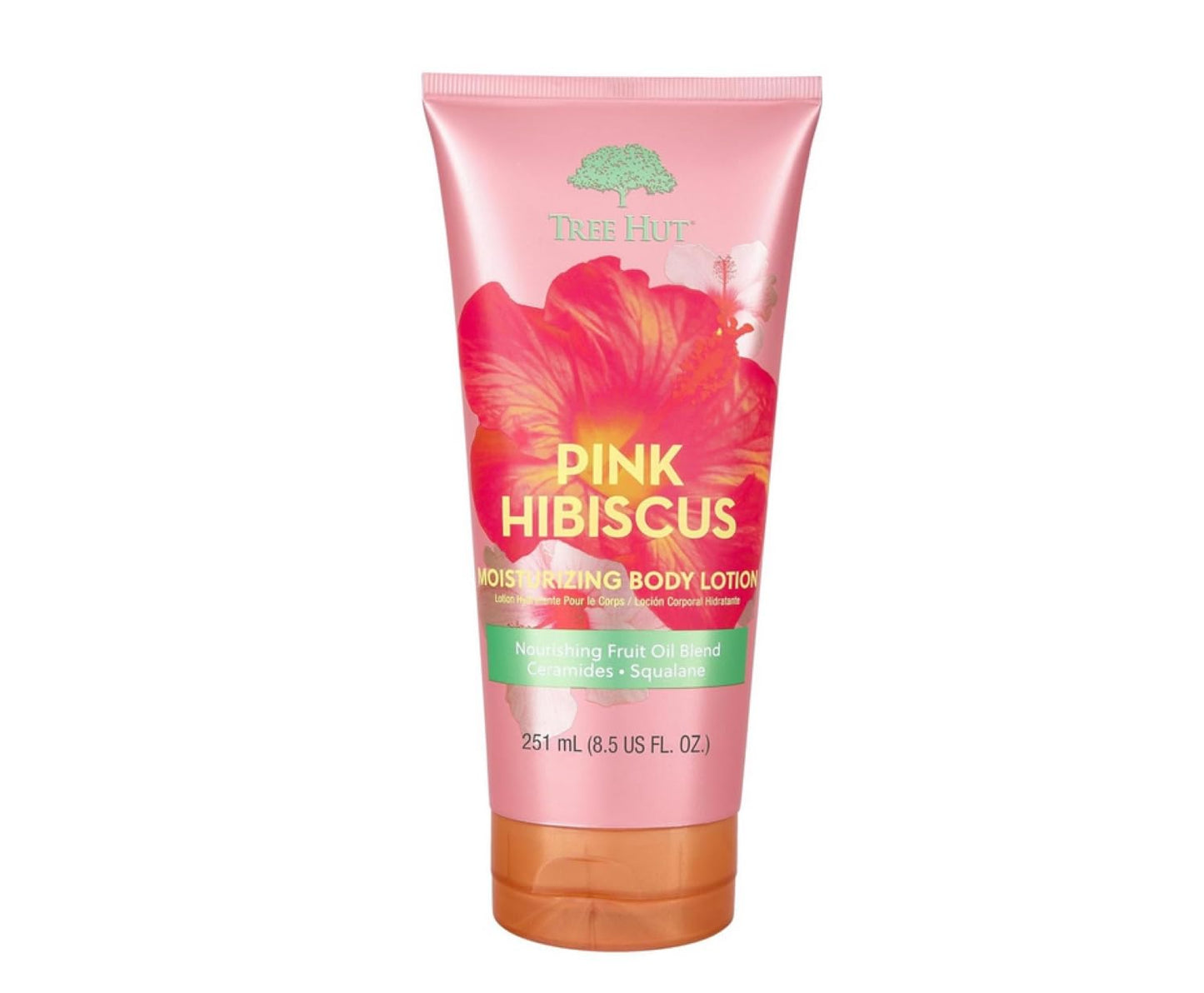 Tree Hut Pink Hibiscus Moisturizing Body Lotion, Ceramide and Squalene Formula Helps Protect Skin, Long-lasting Hydration Leaves Skin Feeling Soft &amp;amp; Moisturized, 8.5 fl oz.