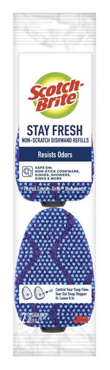 Scotch-Brite Odor Resist Non-Scratch Dishwand Refill, 2 Dish Wand Sponge Refills, Removes Stuck-on Food, Best for Nonstick Pots and Pans, Glass, Tubs & Showers, Fits all Scotch Brite Dishwands