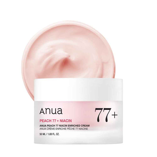 ANUA Peach Niacinamide Cream, Hydrating Face Moisturizer with Collagen, Vitamin B12, Ceramide & Panthenol, Barrier Repair for Dry Skin, Glowing Glass Skin, Korean Skincare, 1.69 fl.oz.